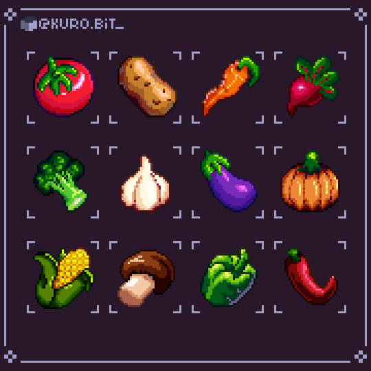Arte de comidas em pixel art